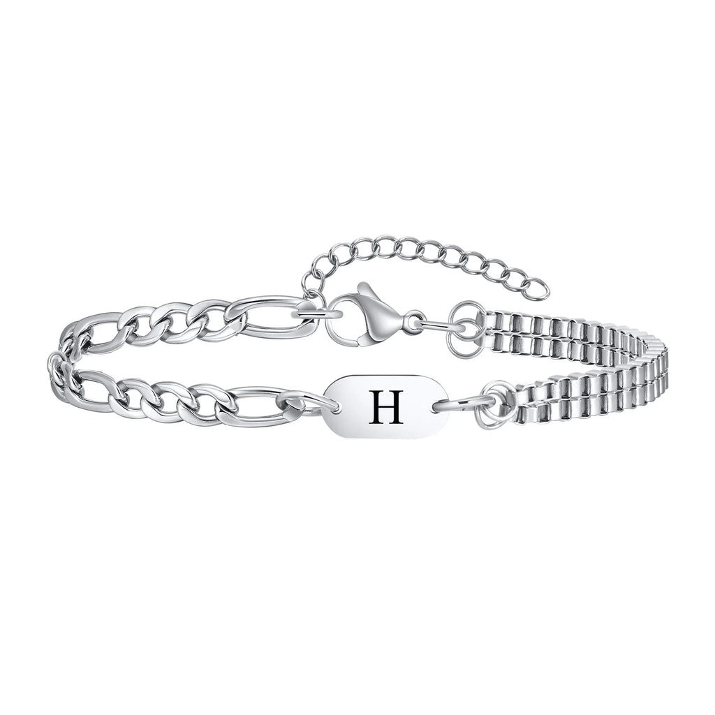 Men's initial bracelet h