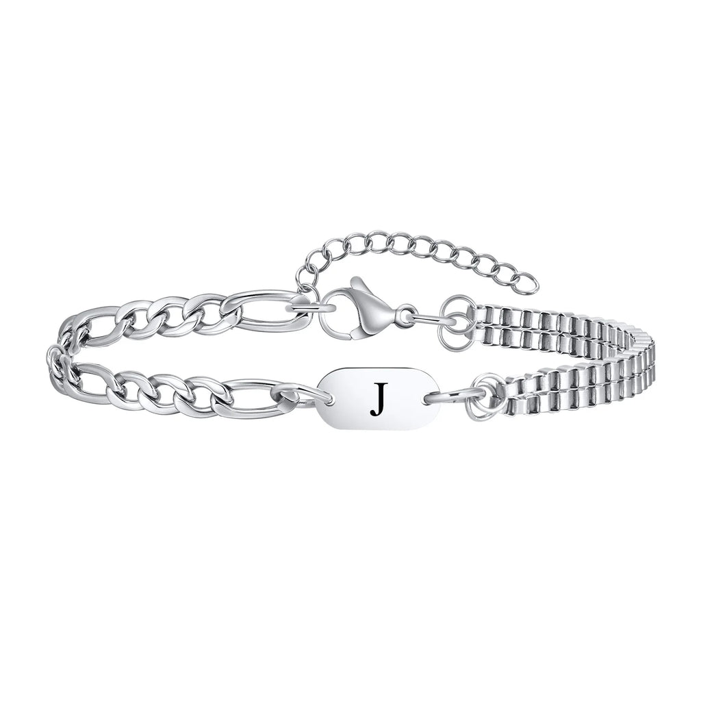 Men's initial bracelet j