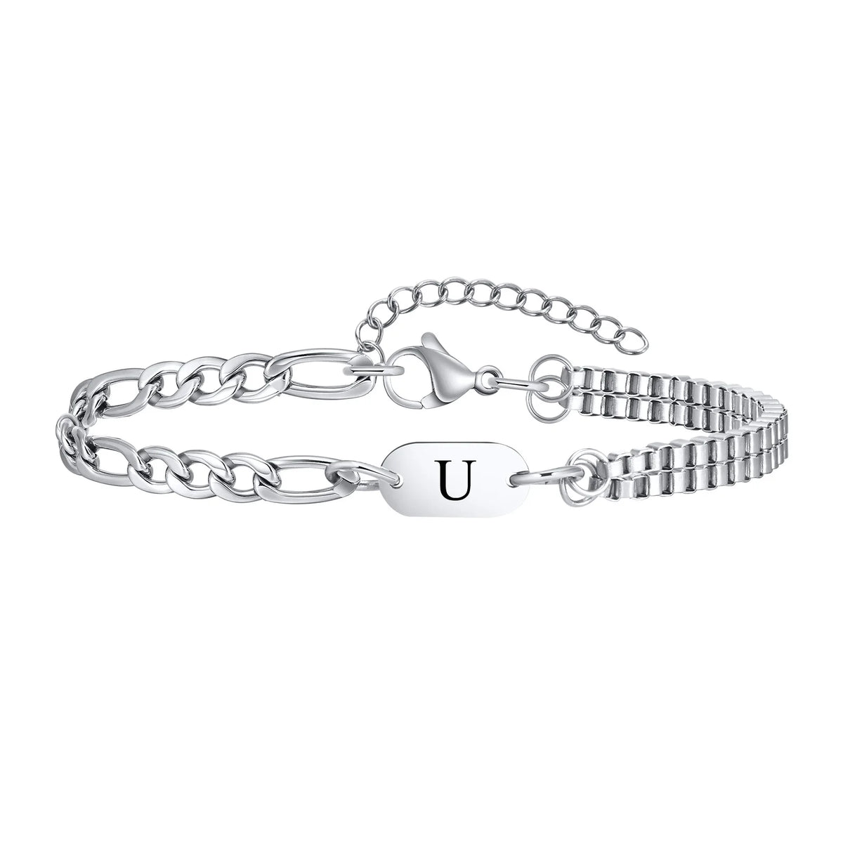 Men's initial bracelet u