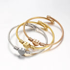 Adjustable Heart Curb Chain Bracelet for Women gold