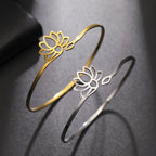 Rigid Lotus Flower Bracelet for Women
