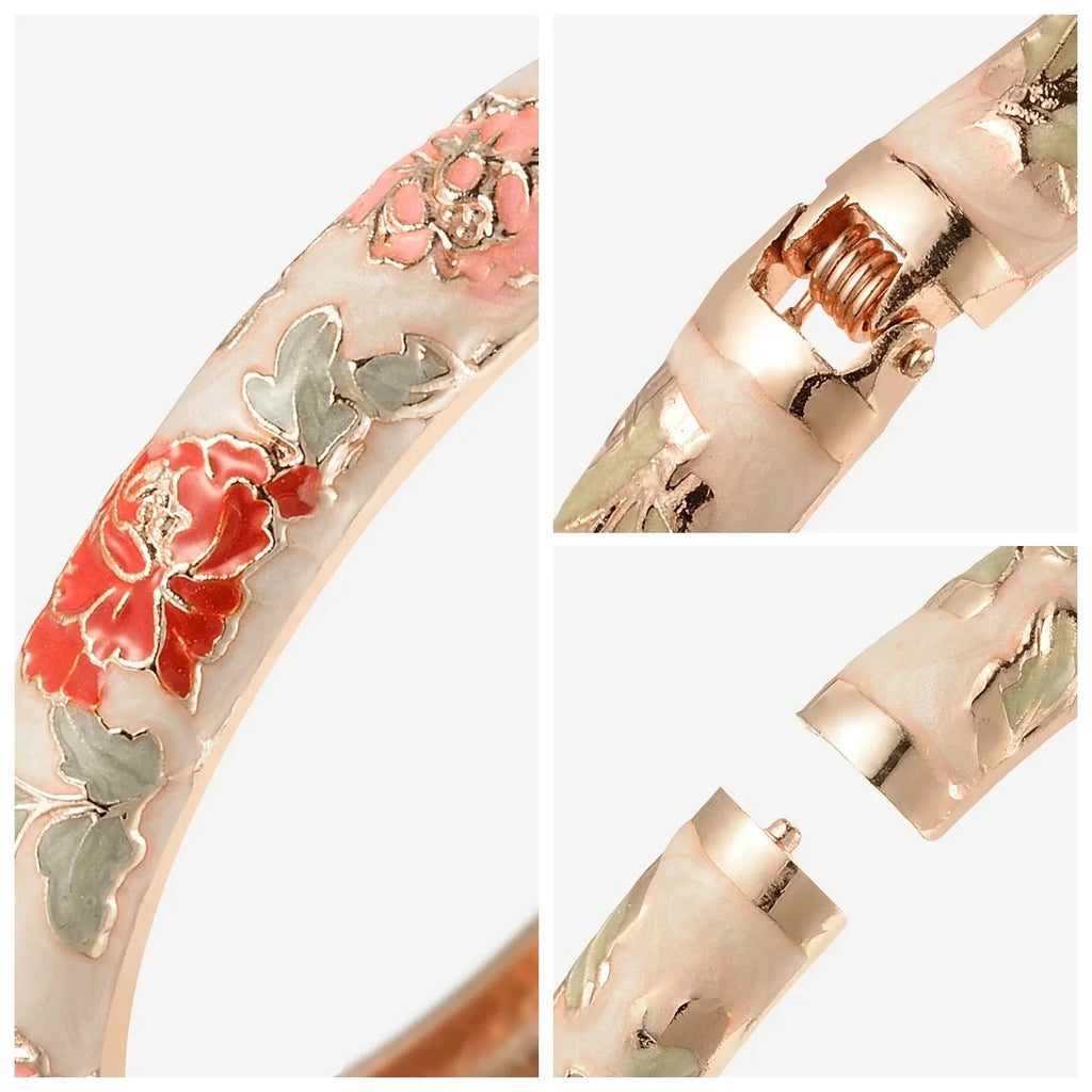 Romantic Bracelet Floral Chain Orange
