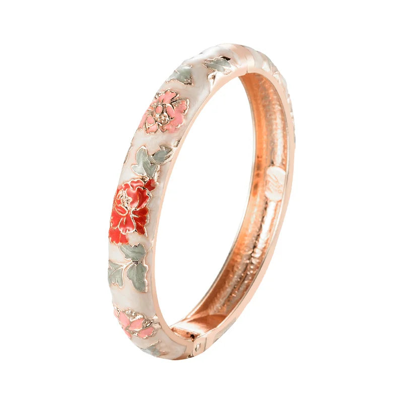 Romantic Bracelet Floral Chain Orange
