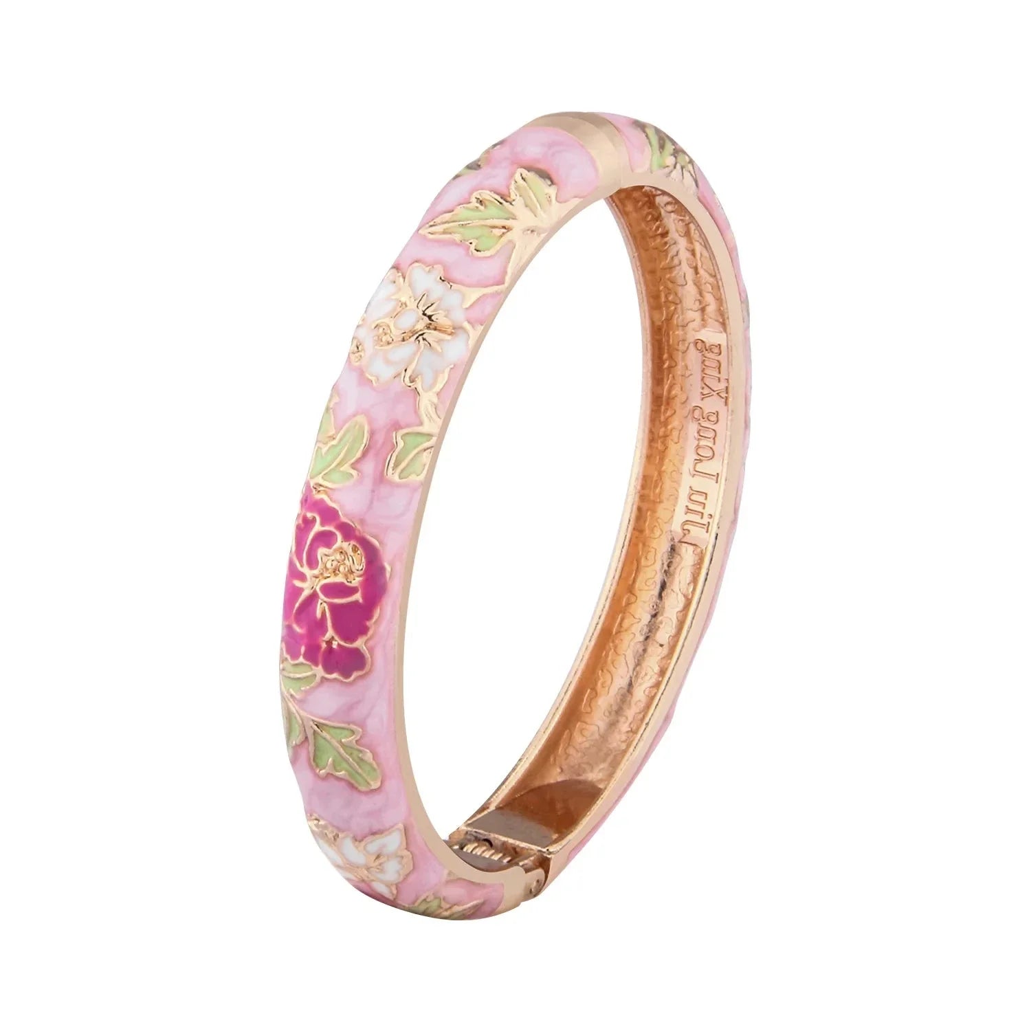 Romantic Bracelet Floral Chain Pink