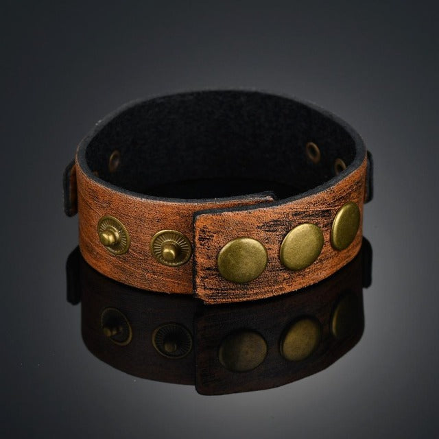 Scandinavian Leather Bracelet for Men