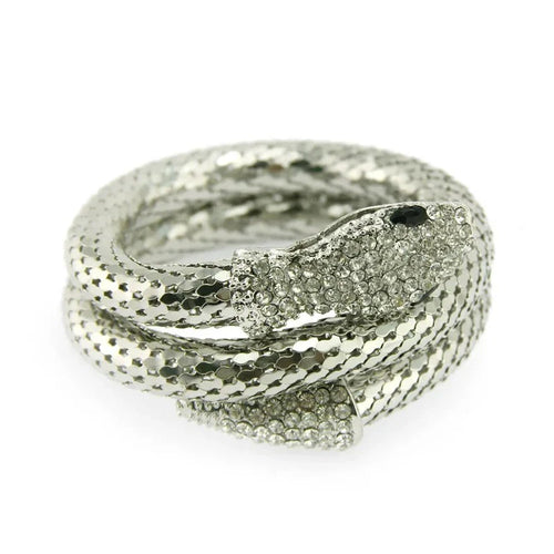Triple Snake Bracelet Women silver