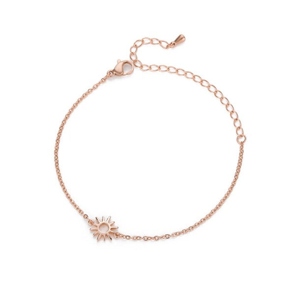 Sun Bracelet Women's Chain Star rose gold