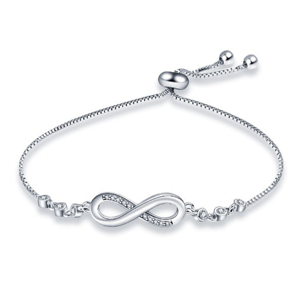 Silver Infinity Symbol Chain Bracelet for Women