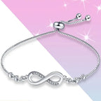 Silver Infinity Symbol Chain Bracelet for Women