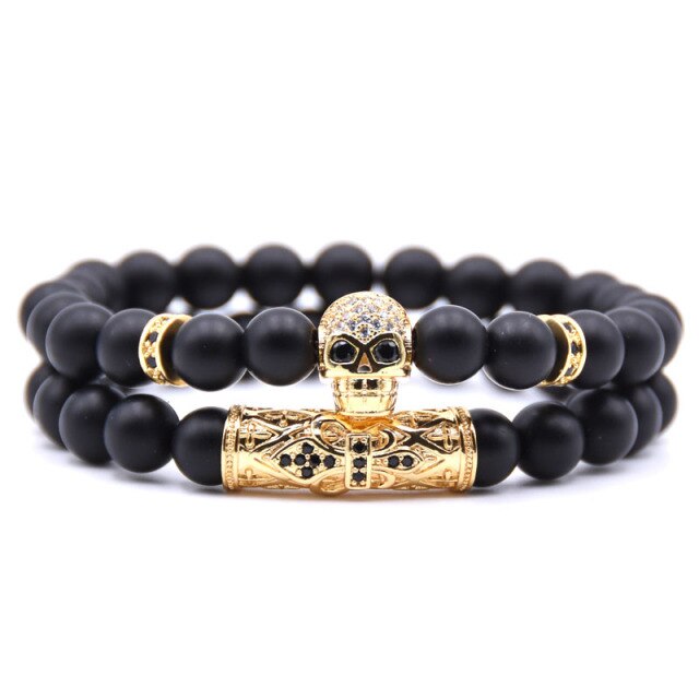 Women's Gold Skull Bracelet