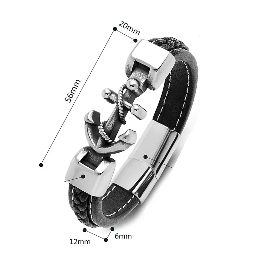 Anchor twisted bracelet