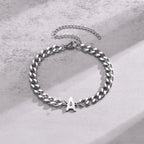 Twisted initial bracelet a