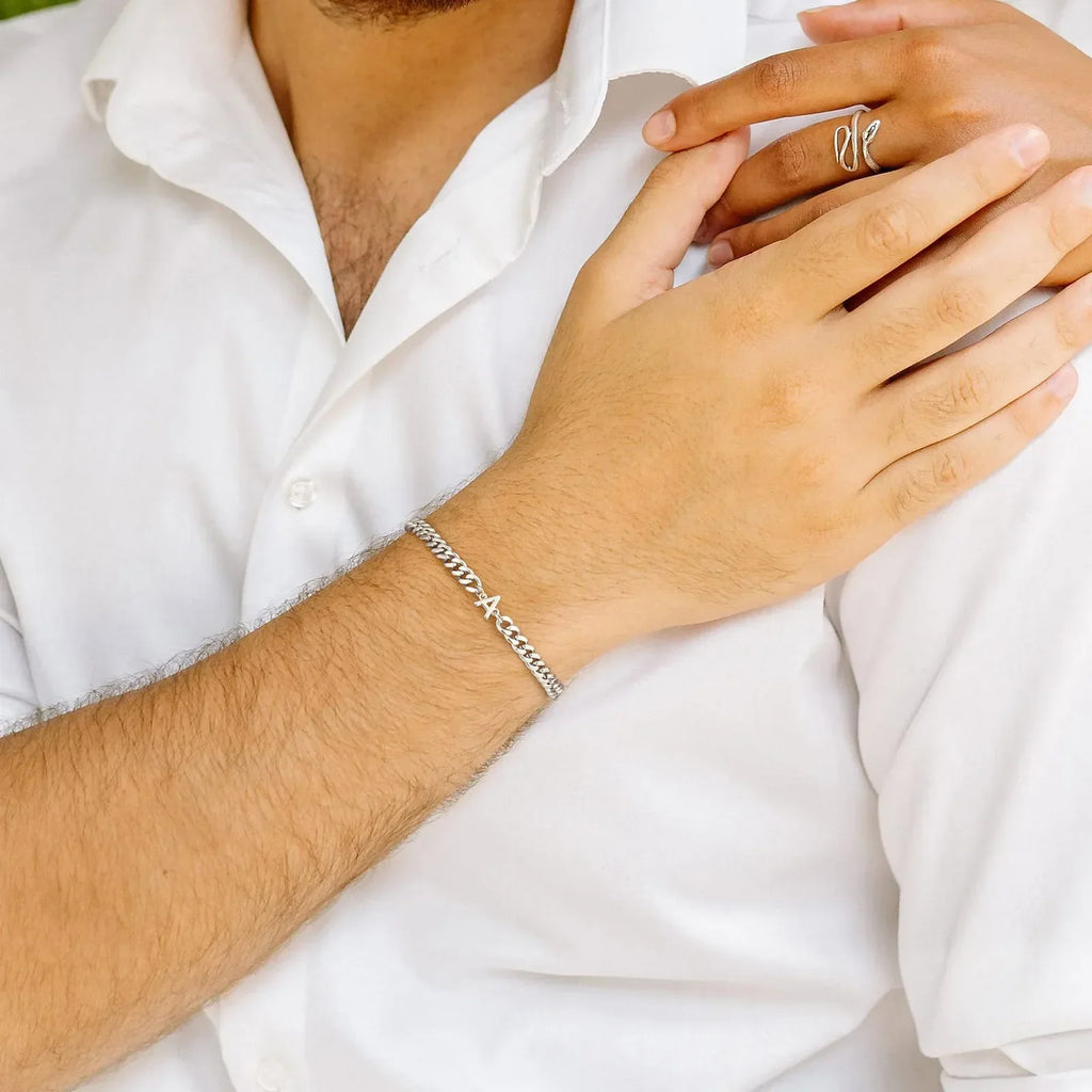 Twisted initial bracelet