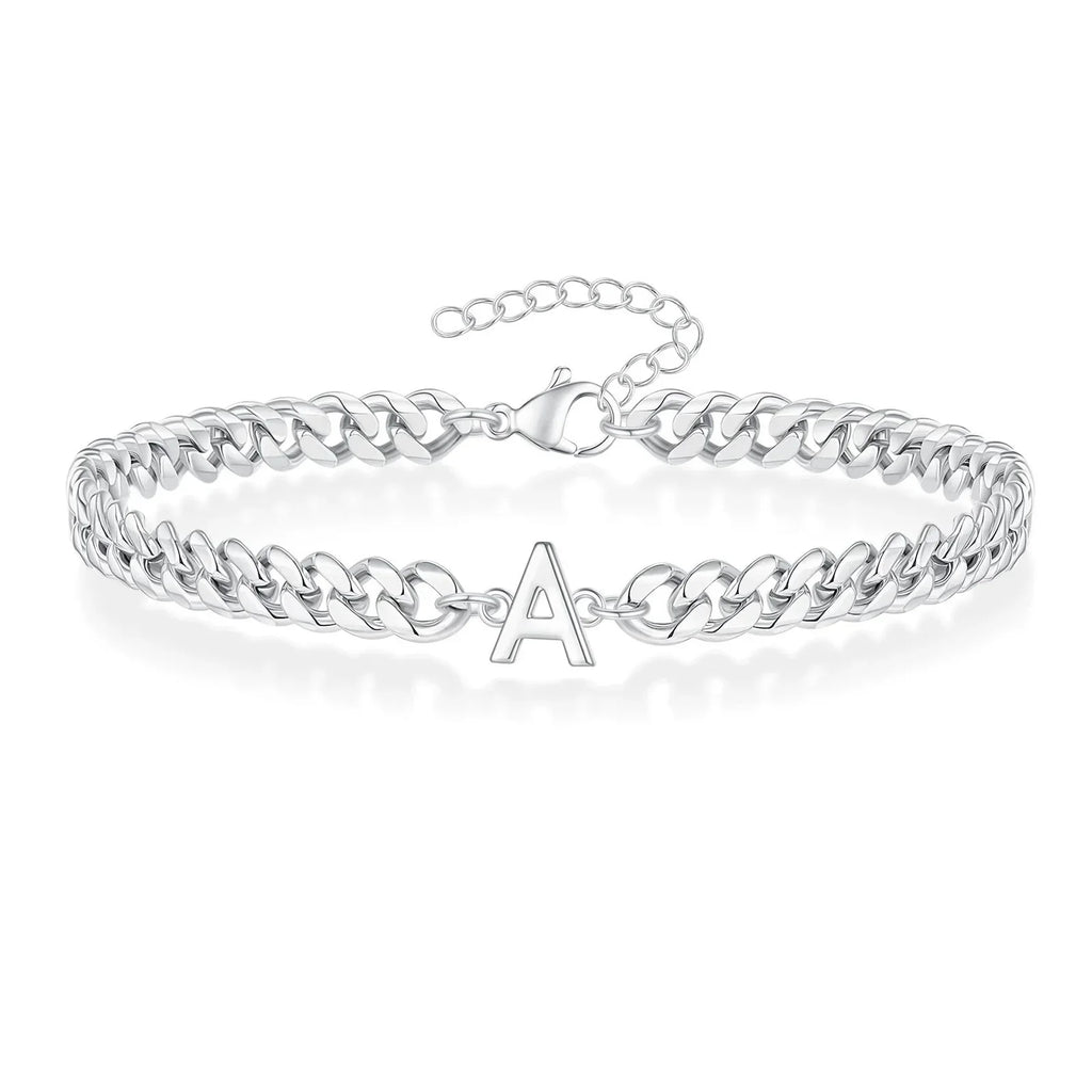 Twisted initial bracelet a