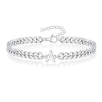 Twisted initial bracelet a