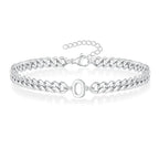 Twisted initial bracelet o