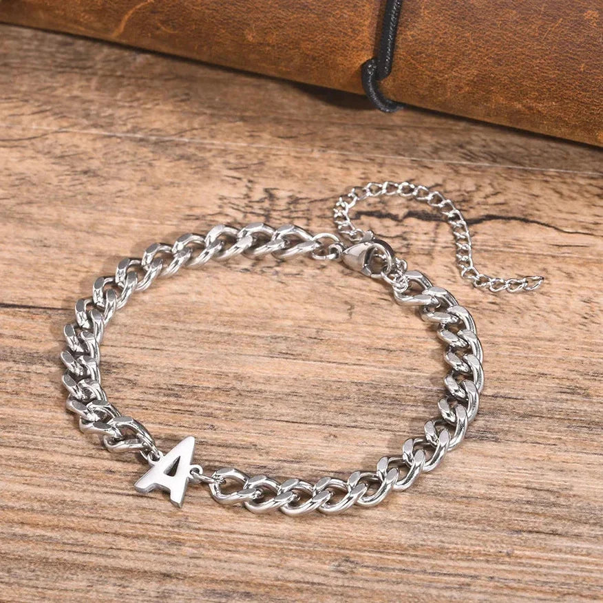 Twisted initial bracelet