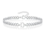 Twisted initial bracelet d