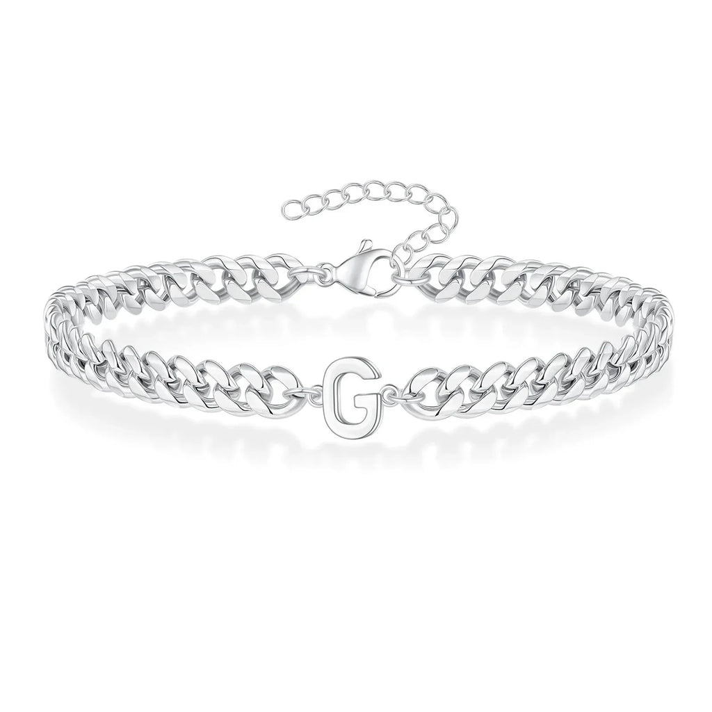 Twisted initial bracelet g