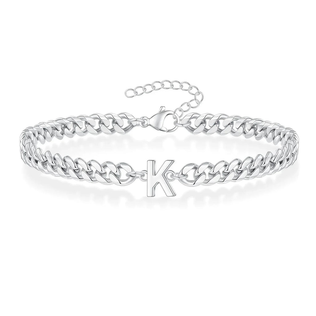 Twisted initial bracelet k