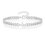 Twisted initial bracelet l