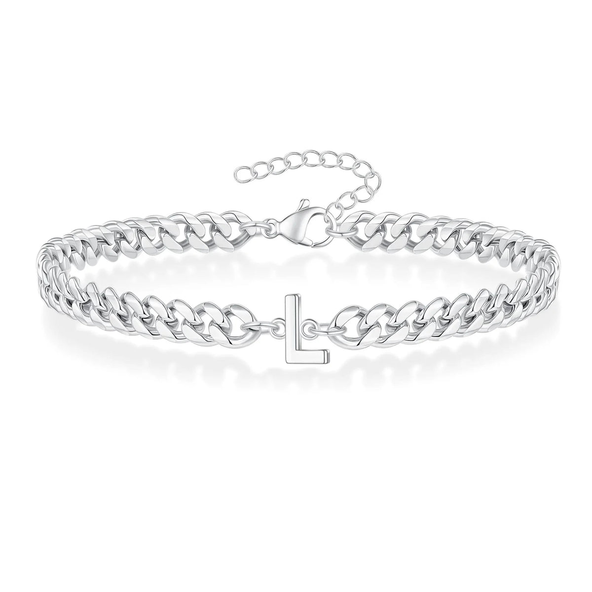 Twisted initial bracelet l