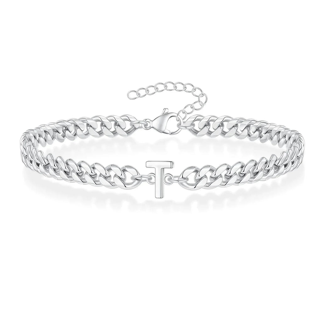 Twisted initial bracelet t