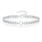 Twisted initial bracelet u