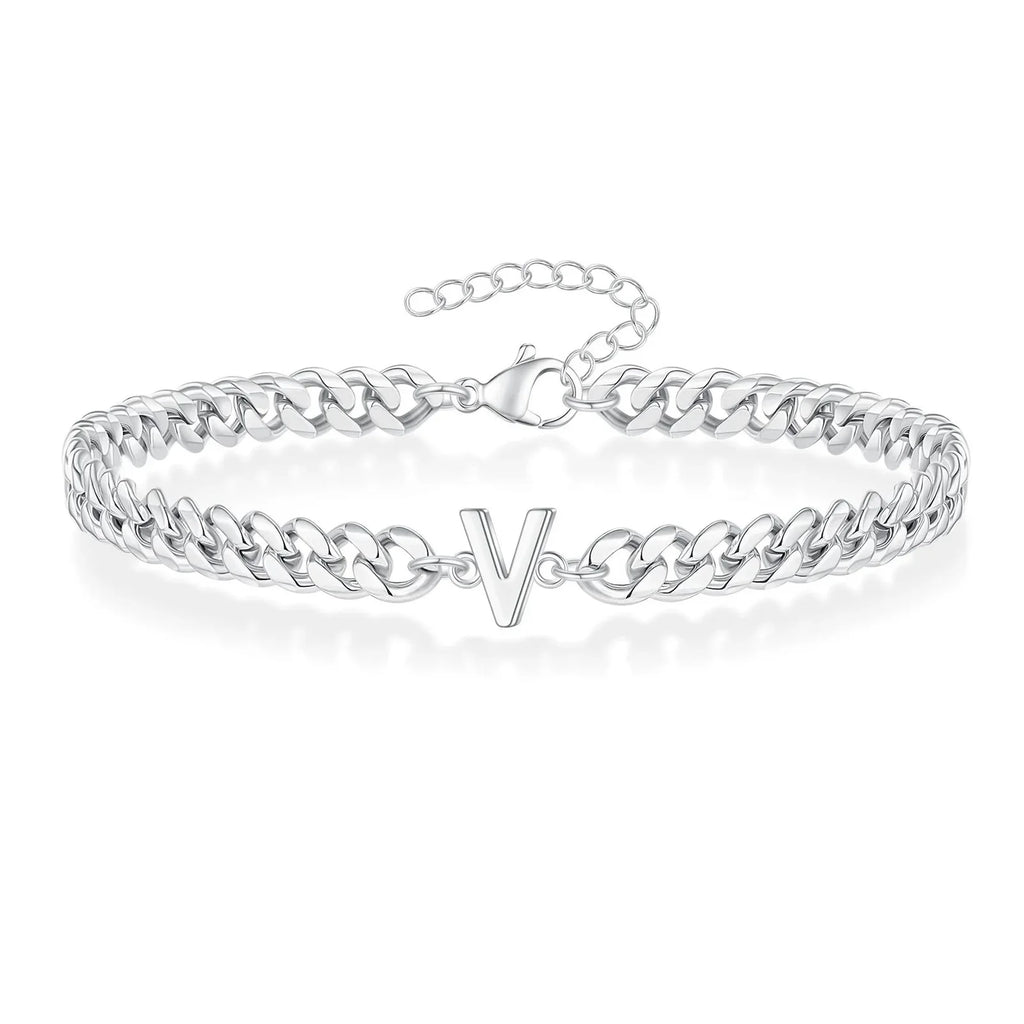 Twisted initial bracelet v
