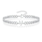 Twisted initial bracelet v