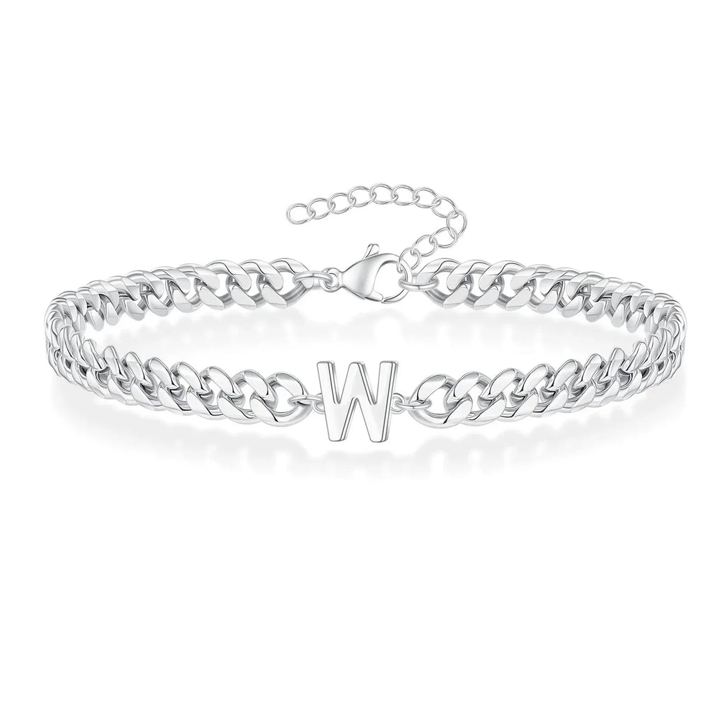 Twisted initial bracelet w