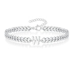 Twisted initial bracelet w