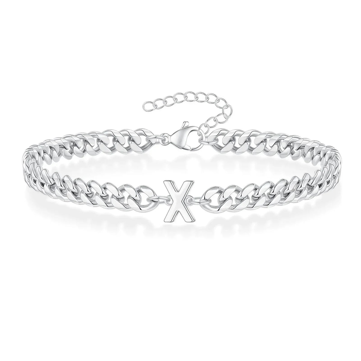 Twisted initial bracelet x
