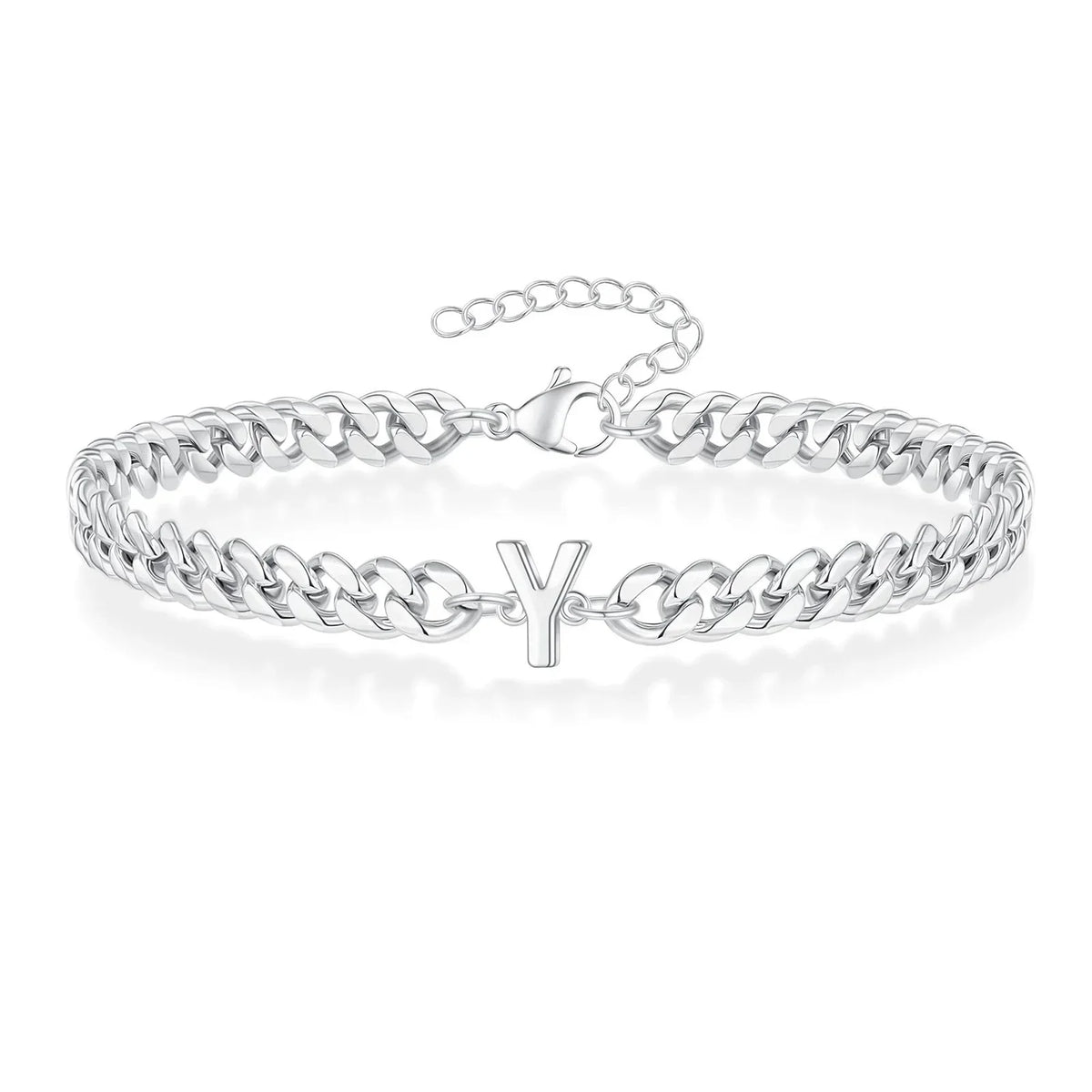 Twisted initial bracelet y