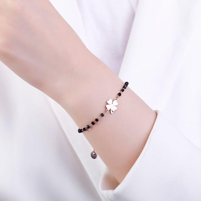Four-Leaf Clover Lucky Charm Bracelet
