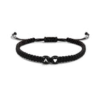 Braided initial bracelet a