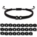 Braided initial bracelet