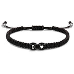 Braided initial bracelet d