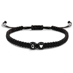 Braided initial bracelet q