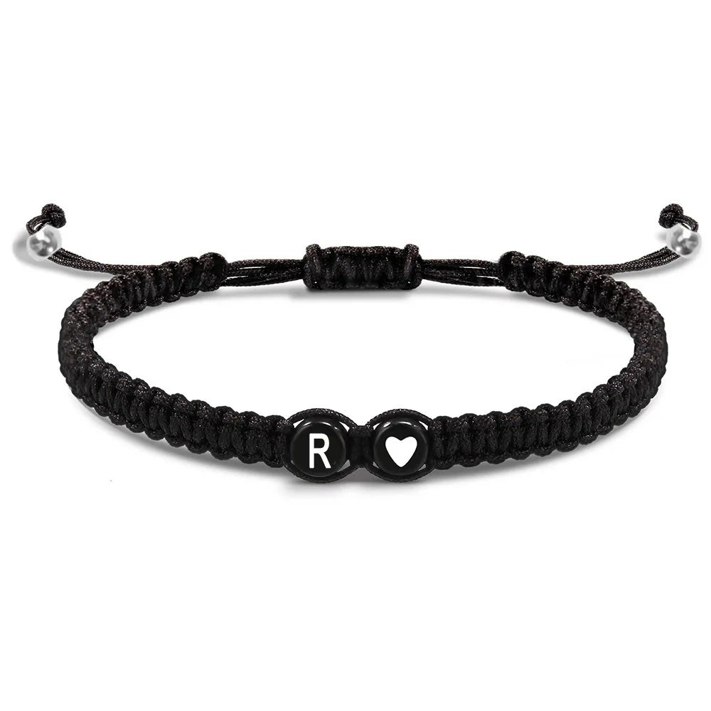 Braided initial bracelet r
