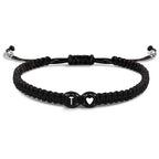 Braided initial bracelet t