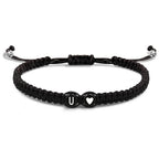 Braided initial bracelet u