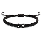 Braided initial bracelet v