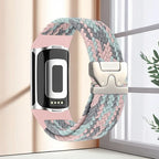 Braided watch band for Fitbit Charge 5, Charge 6 pink gray