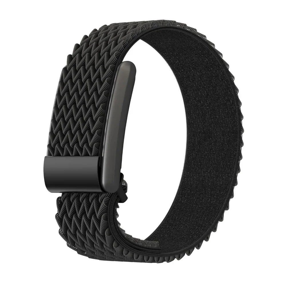 Black nylon watch strap for Google Fitbit Air