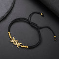 Triple Moon Braided Bracelet Witchcraft Wiccan Chain Black