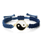Blue and Gold Yin Yang Braided Bracelet
