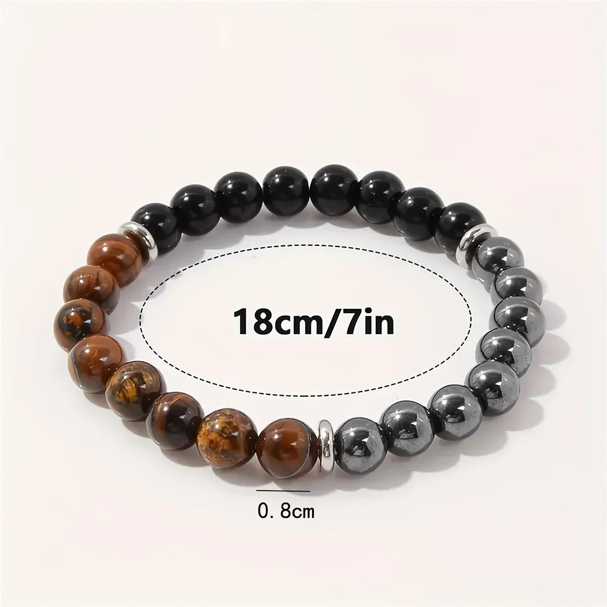 Triple Protection Bracelet Tiger's Eye Tourmaline and Hematite