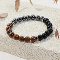 Triple Protection Bracelet Tiger's Eye Tourmaline and Hematite