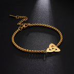 Triquetra Bracelet Irish Trinity Knot gold